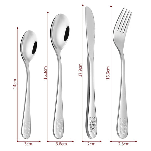 Vinsani Jungle Adventure Kids Cutlery Set - 8-Piece Fun & Safe Dining!