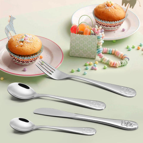 Vinsani Jungle Adventure Kids Cutlery Set - 8-Piece Fun & Safe Dining!