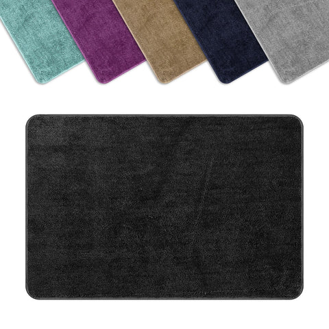 VINSANI Ultra Soft Microfiber Bath Mat - 60x90cm in Dark Grey