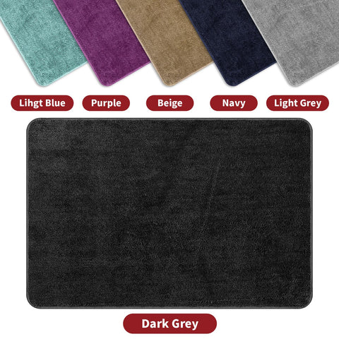 VINSANI Ultra Soft Microfiber Bath Mat - 60x90cm in Dark Grey