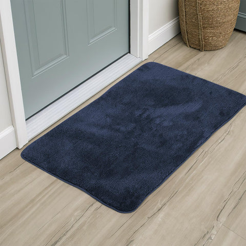 Ultra-Soft Navy Bath Mat - Premium Microfiber Comfort 60x90 cm