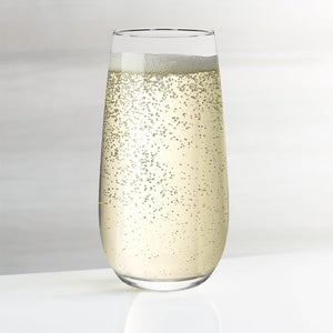 Vinsani Esteem Highball Glasses - Elegant Set of 6 for Drinks & Desserts