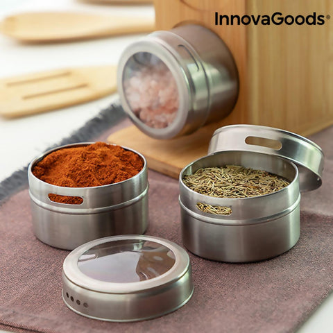 Bamsa 7-Piece Magnetic Spice & Bamboo Utensil Set – Cook with Style & Ease!