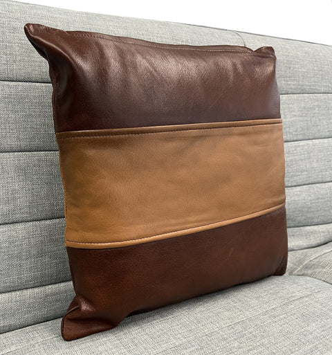 2x Stripes Leather Sofa High Quality Cushion Covers