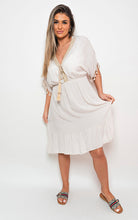 Load image into Gallery viewer, ikrush-maja-v-neck-short-sleeve-midi-dress-with-tassel-detail-1683220364-DSC6456.jpg