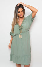 Load image into Gallery viewer, ikrush-maja-v-neck-short-sleeve-midi-dress-with-tassel-detail-1683220327-DSC6454.jpg