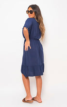 Load image into Gallery viewer, ikrush-maja-v-neck-short-sleeve-midi-dress-with-tassel-detail-1679424829DSC3046.jpg