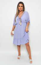 Load image into Gallery viewer, ikrush-maja-v-neck-short-sleeve-midi-dress-with-tassel-detail-1683220280-DSC6465.jpg