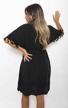 Load image into Gallery viewer, ikrush-maja-v-neck-short-sleeve-midi-dress-with-tassel-detail-1681208031-DSC4999.jpg