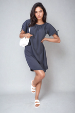 Load image into Gallery viewer, ikrush-tessa-knot-cuff-off-shoulder-mini-dress-1711533380537580.png
