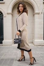 Load image into Gallery viewer, ikrush-lydia-knitted-contrast-trim-long-sleeve-midi-dress-1724785961539771.-1.jpg