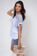 Load image into Gallery viewer, ikrush-sylvia-lace-insert-round-neck-hollow-top-1721218184539622-3.png