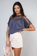 Load image into Gallery viewer, ikrush-sylvia-lace-insert-round-neck-hollow-top-1721209876539619-1.png