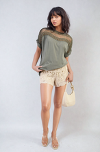 Load image into Gallery viewer, ikrush-sylvia-lace-insert-round-neck-hollow-top-1718981097-DSC9601.png