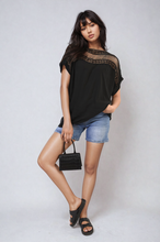 Load image into Gallery viewer, ikrush-sylvia-lace-insert-round-neck-hollow-top-1718981338-DSC9592.png