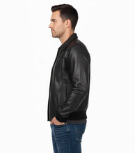 Load image into Gallery viewer, The Deal Mens Vintage Brown Leather Bomber Jacket