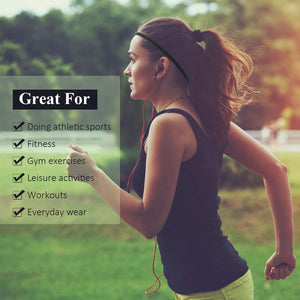 9 Pieces Thick Non-Slip Elastic Sport Headbands, Elastic Silicone Grip Exercise Hair and Sweatbands for Yoga
