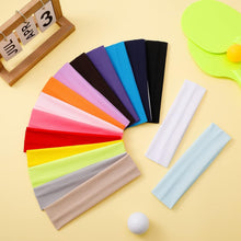 Load image into Gallery viewer, 16 Pcs Yoga Cotton Headbands Stretchy Elastic Solid Headbands Mixed Colors Ballet Head Band Cotton Sports Hairband for Women Girls Suitable for Yoga, Pilates, Running, Cycling