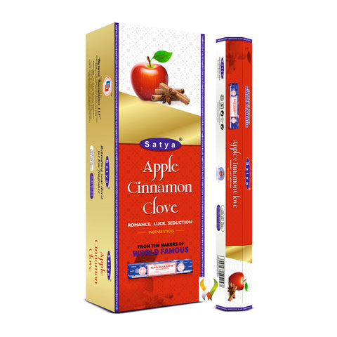 Visit the Warm Embrace of Satya Apple Cinnamon Clove Hexa - 120 Sticks