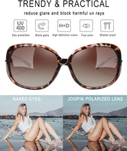 Load image into Gallery viewer, Polarised Sunglasses Womens Trendy Oversized Driving Ladies Sunglasses with UV Protection Big Rectangle Sun Glasses for Women