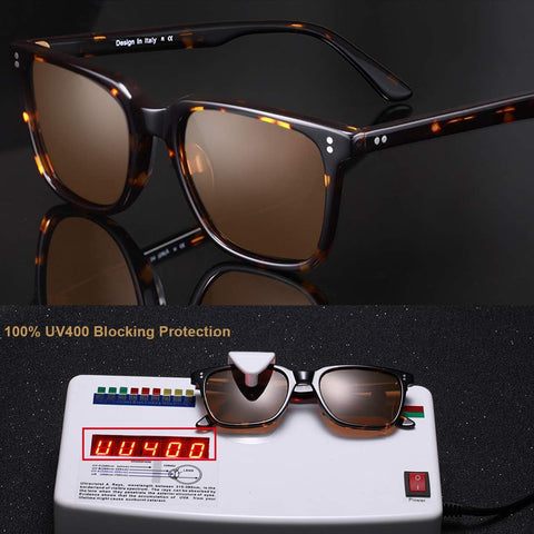 Retro Polarised Sunglasses for Women UV400 Protection Driving Outdoor Acetate Frame
