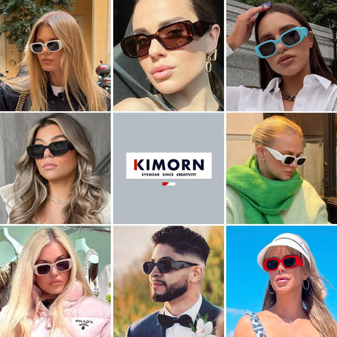 Rectangle Trendy Sunglasses for Women Men Trendy Retro Trendy Sun Glasses 90’s Vintage Square Frame