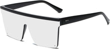 Load image into Gallery viewer, Flat Top Oversized Sunglasses - Square Sunglasses for Women Men Mirrored Rimless Sun Glasses Big Frame Fashion Shades UV400 Protection