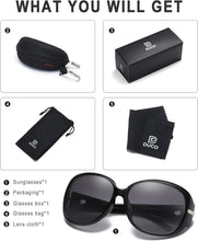 Load image into Gallery viewer, oversized polarised sunglasses for women ladies sunglasses 100% UV400 Protection 6214