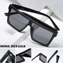 Load image into Gallery viewer, Flat Top Oversized Sunglasses - Square Sunglasses for Women Men Mirrored Rimless Sun Glasses Big Frame Fashion Shades UV400 Protection