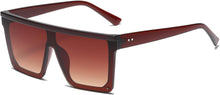 Load image into Gallery viewer, Flat Top Oversized Sunglasses - Square Sunglasses for Women Men Mirrored Rimless Sun Glasses Big Frame Fashion Shades UV400 Protection