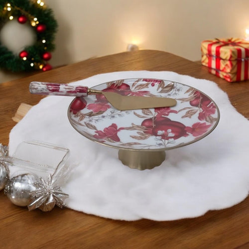 Elegant 20cm Iron Cake Stand with Knife - Perfect for Every Celebration!