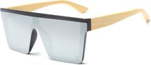 Load image into Gallery viewer, Flat Top Oversized Sunglasses - Square Sunglasses for Women Men Mirrored Rimless Sun Glasses Big Frame Fashion Shades UV400 Protection