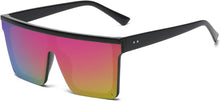 Load image into Gallery viewer, Flat Top Oversized Sunglasses - Square Sunglasses for Women Men Mirrored Rimless Sun Glasses Big Frame Fashion Shades UV400 Protection