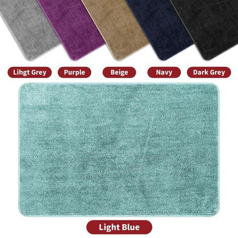 Vinsani Ultra-Soft Microfiber Bath Mat - Luxurious Comfort in Light Blue