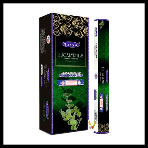Satya Eucalyptus Hexa Incense Sticks - 120 Long-Lasting Natural Scents