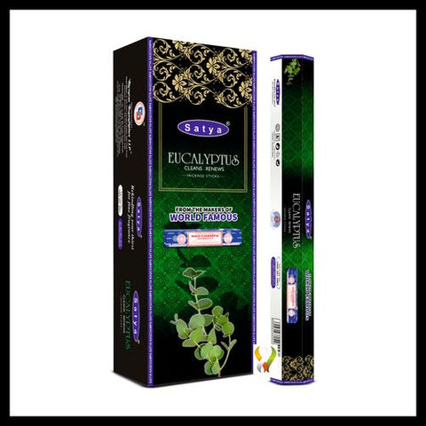 Satya Eucalyptus Hexa Incense Sticks - 120 Long-Lasting Natural Scents
