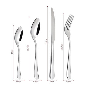 Vinsani Elegant 24-Piece Stainless Steel Cutlery Set - Perfect for Any Occasion