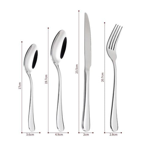 Vinsani Elegant 24-Piece Stainless Steel Cutlery Set - Perfect for Any Occasion