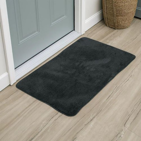 VINSANI Ultra Soft Microfiber Bath Mat - Cozy Comfort in Dark Grey, 50x80cm