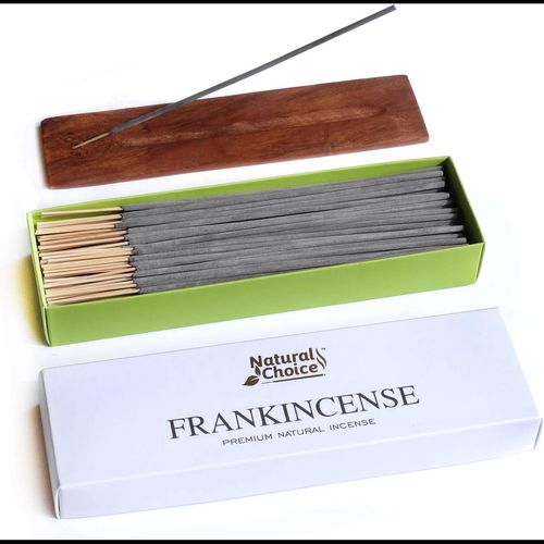 Pure Frankincense Incense Sticks - 150 Premium Natural Sticks with Burner