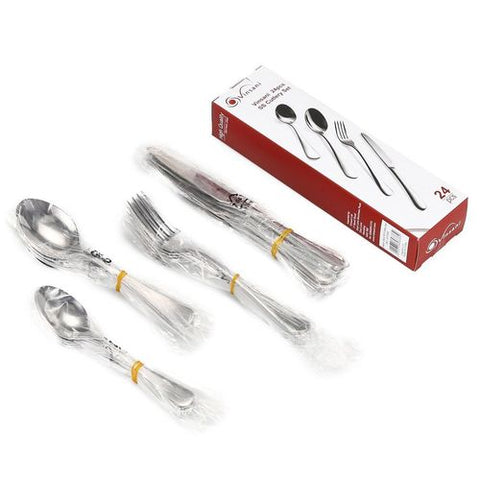 Vinsani Elegant 24-Piece Stainless Steel Cutlery Set - Perfect for Any Occasion