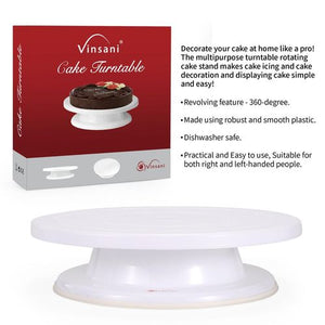 VINSANI Professional 360° Cake Turntable - Effortless Decorating & Display