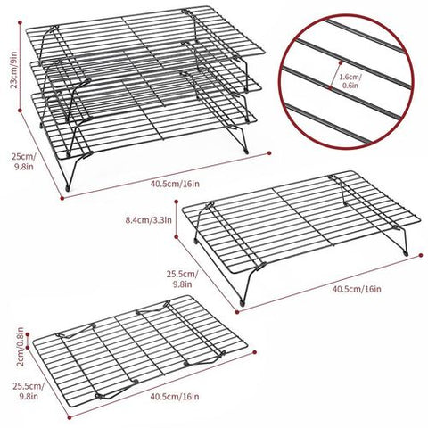 VINSANI Premium Collapsible Cooling Rack - Space-Saving & Non-Stick Design!