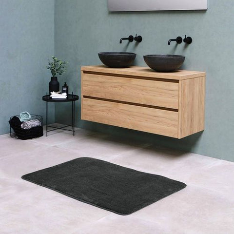 VINSANI Ultra Soft Microfiber Bath Mat - Cozy Comfort in Dark Grey, 50x80cm