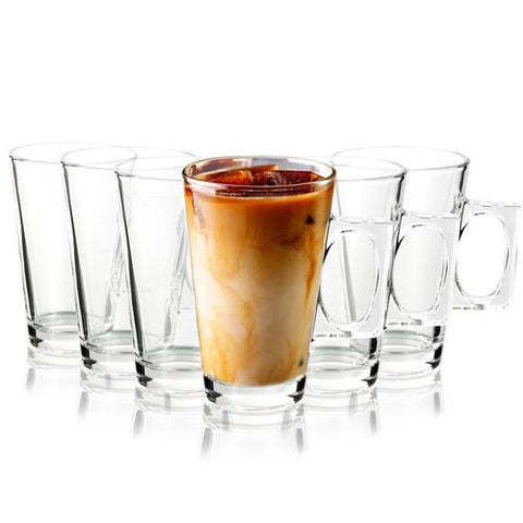 Vinsani 6-Piece Latte Glass Set: Elevate Your Coffee Experience!
