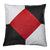 2 x Genuine 100% Black & Red Diamond Original Leather Cushion Covers -