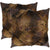 2 x Original Hair on Brown Leather Cushion Cover -