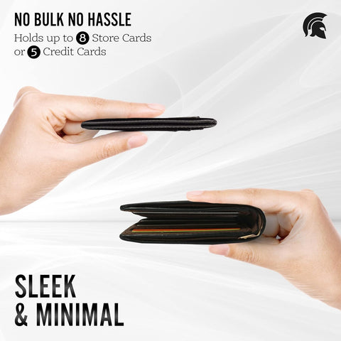 Mens Stylish RFID Blocking Genuine Leather Wallet with Carbon Fibre Design for Ultimate Security