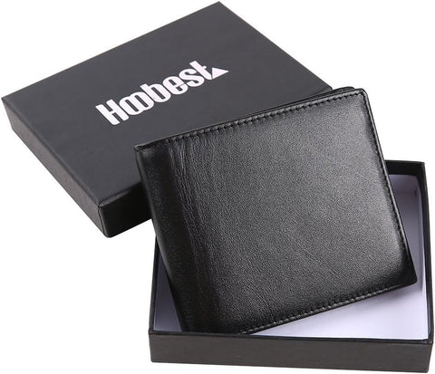 Mens Slim Secure RFID Blocking Genuine Leather Wallet