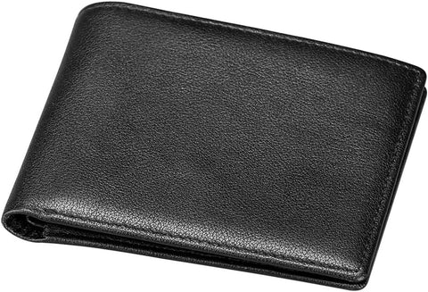 Mens Slim Secure RFID Blocking Genuine Leather Wallet
